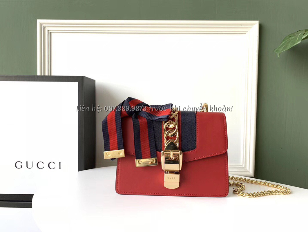 Ảnh TÚI XÁCH GUCCI SYLVIE ĐỎ