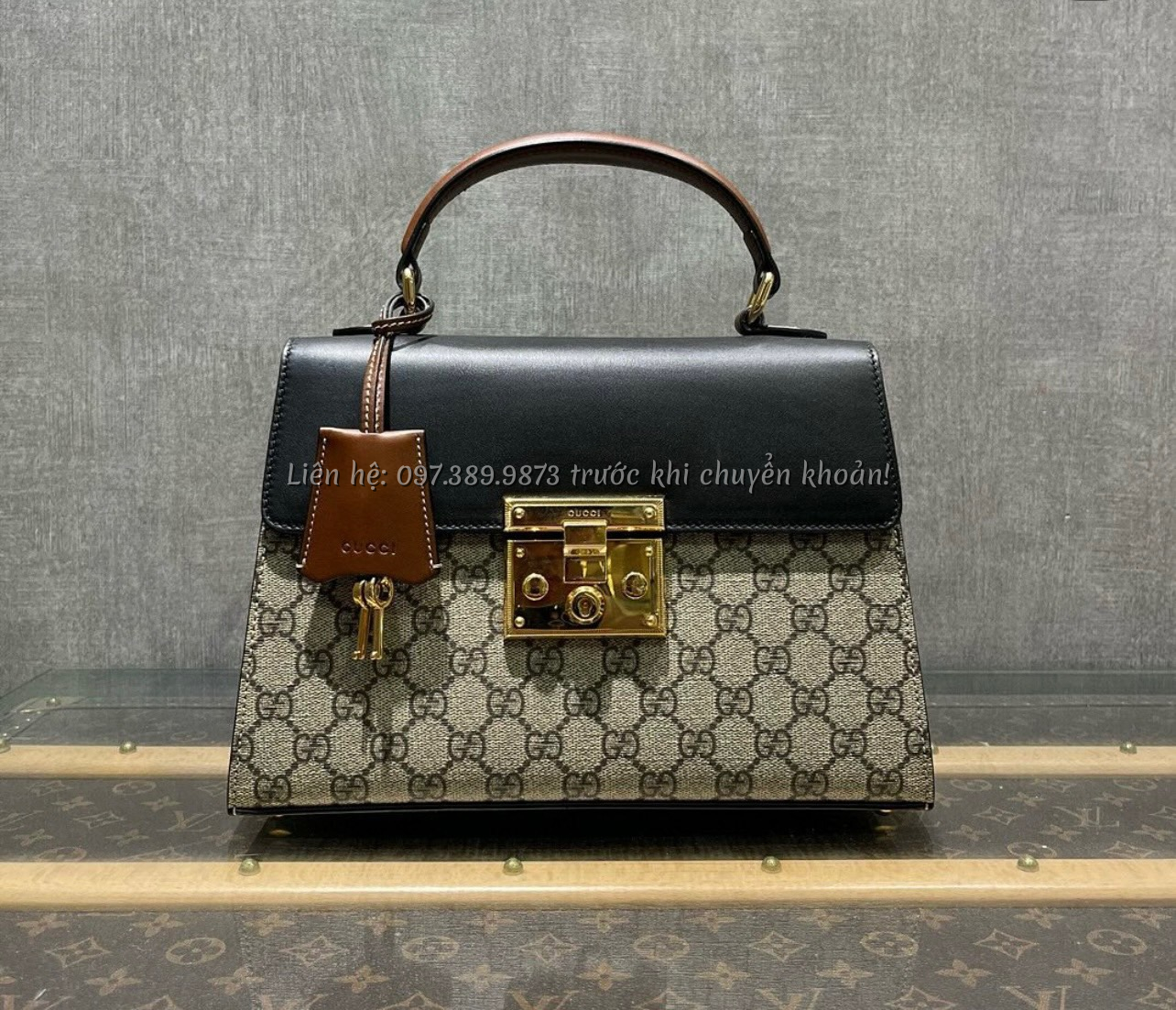 Ảnh TÚI XÁCH GUCCI PADLOCK XÁM