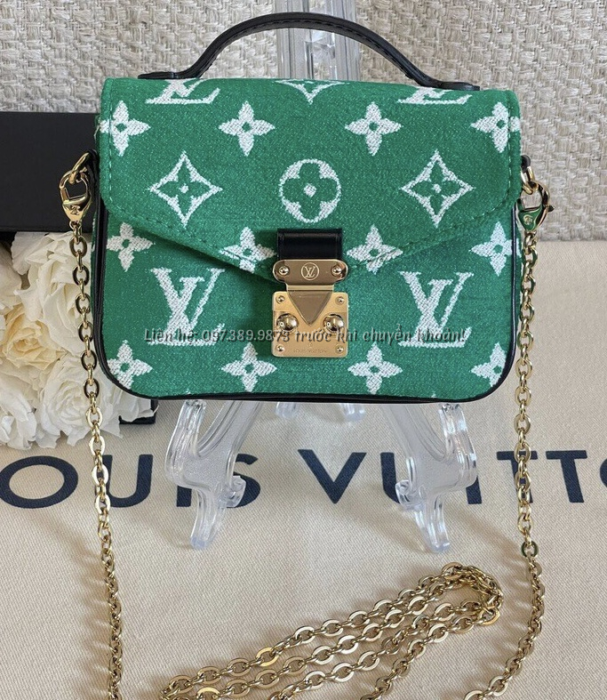 Ảnh  TÚI LOUIS VUITTON LOUIS VUITTON METIS MÀU XANH VẢI mini KHÓA VÀNG