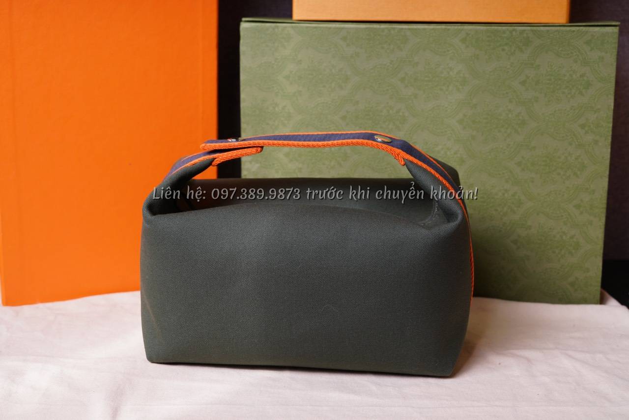 Ảnh Túi Hermès Vert Foret Canvas Bride-a-Brac Case